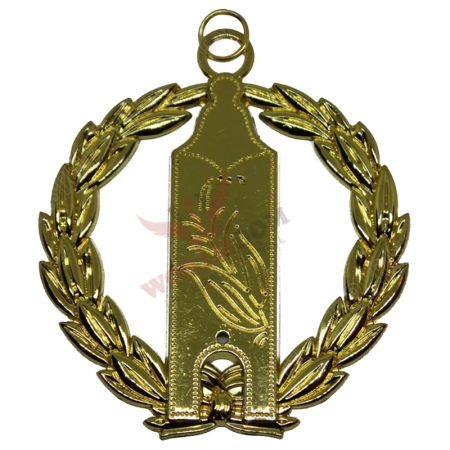 Junior Grand Warden Blue Lodge Officer Collar Jewel Gold Metal