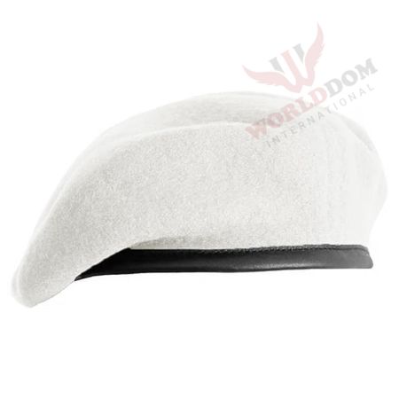 White Unisex Army Beret Hat