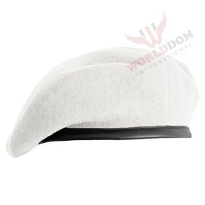White Unisex Army Beret Hat