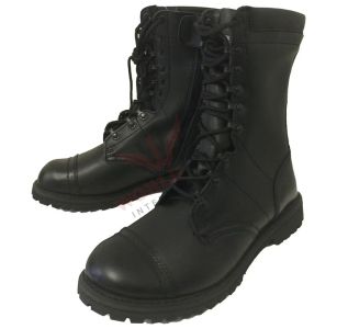 Mens Cap Toe Army Leather Combat Boots