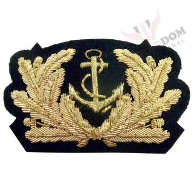 Ship Captain Bullion Cap Badge