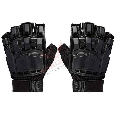 Half Finger Black Paintball Gloves