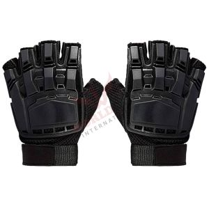 Half Finger Black Paintball Gloves