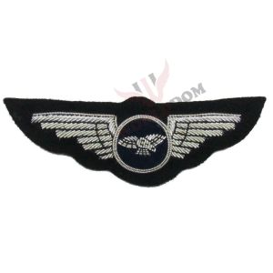 Pilot Wings Silver Airline Badge