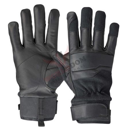 Soft Knuckle Leather Police Gloves