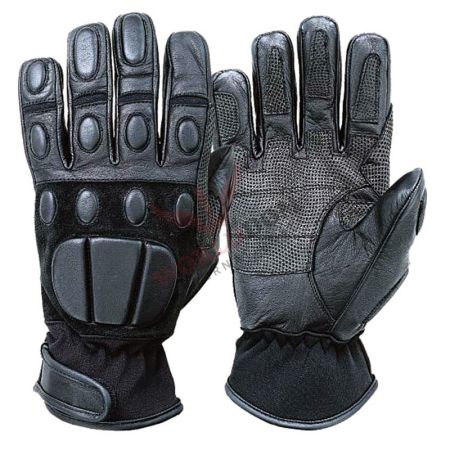 Rubber Padding Protection Police Gloves