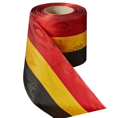 Red Gold Black Moire Ribbon