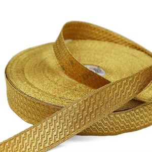 Gold Wire Embroidered Fabric Lace Braid