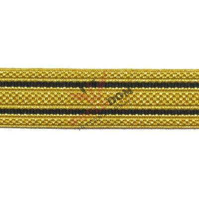 Braid Gold 2 Black Stripe 18mm Masonic Lace