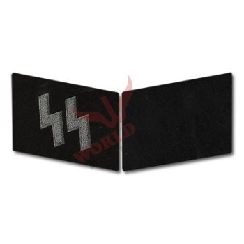 Bevo SS Collar Tabs, SS Runes Officer, Silver