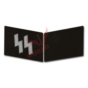 Bevo SS Collar Tab, SS Runes EM, Grey