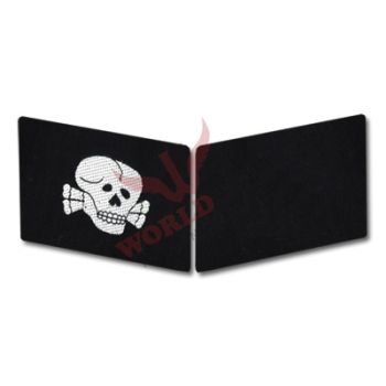 Bevo SS Collar Tabs, Totenkopf EM, Grey