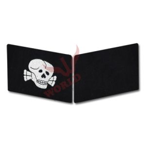 Bevo SS Collar Tabs, Totenkopf EM, Grey