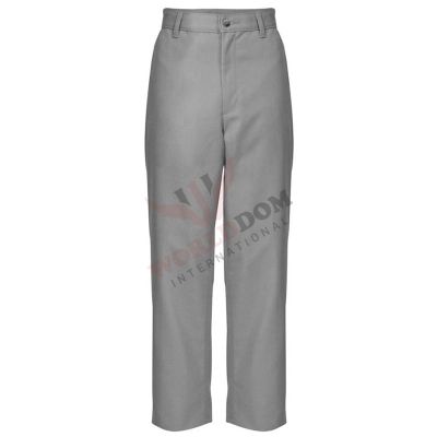 Boys Grey Flat School Pants