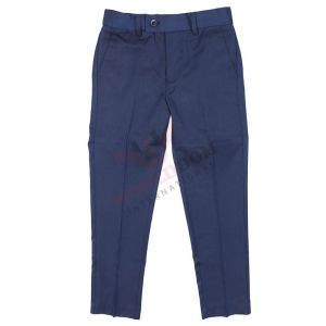 Boys Navy Blue Flat School Pants