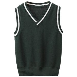 Sleeveless Knitted School Sweaters