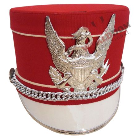 Majorette Shako Hat with Plume and Box