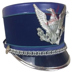 Marching Band Hat Shako Vintage Blue Design