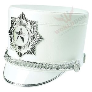 High Quality Marching Band Hat White Shako