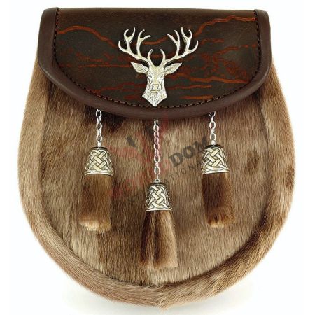 Semi Dress Sporran with Chrome Tassals