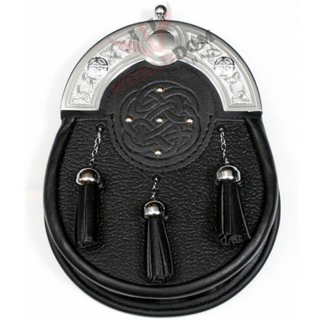 Pipe Band Sporran Leather Dress Leather Tassels