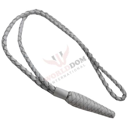 White Leather British Sword Knot Royal Tan White