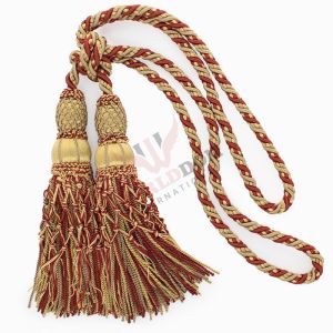 Double Tieback Camel Gold Tassels