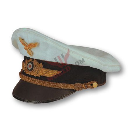 Luftwaffe General's White Top Visor Cap