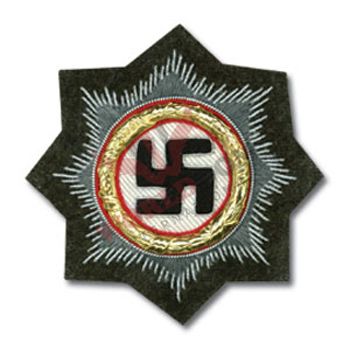 Bullion German Cross in Gold on Field Grey