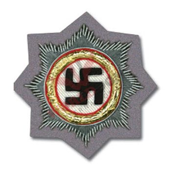 Bullion German Cross in Gold on Luftwaffe Blue