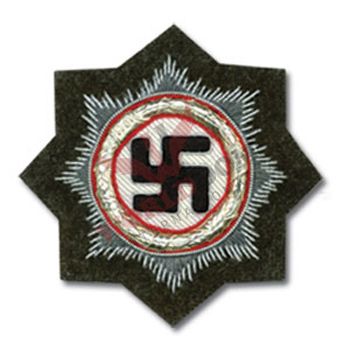Bullion German Cross in Silver on Field Grey