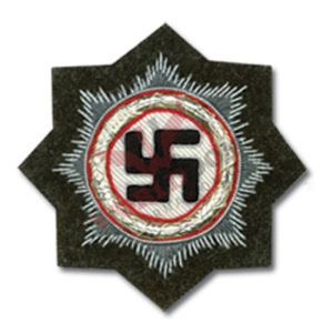 Bullion German Cross in Silver on Field Grey