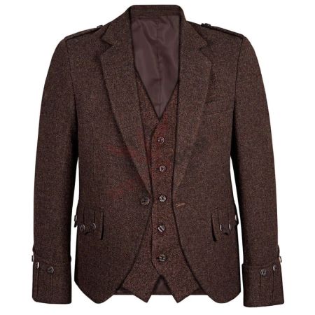 Brown Prince Charlie Kilt Jacket