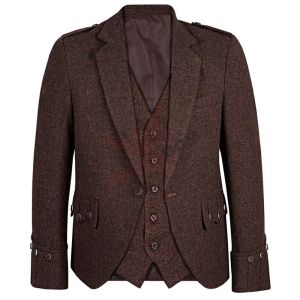 Brown Prince Charlie Kilt Jacket