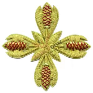 Bullion Wire Cross Badge for Cathedral